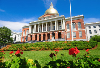 Massachusetts State House em Boston