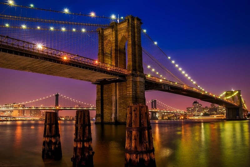 Atravessar a Brooklyn Bridge
