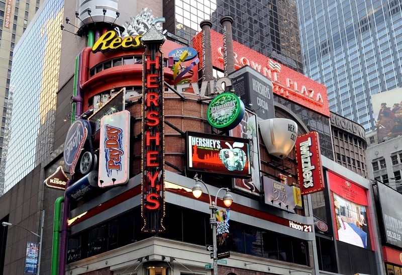 Loja Hershey's na Times Square em Nova York