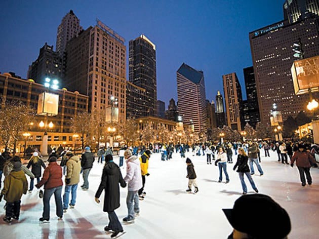 Patinação no gelo em Chicago