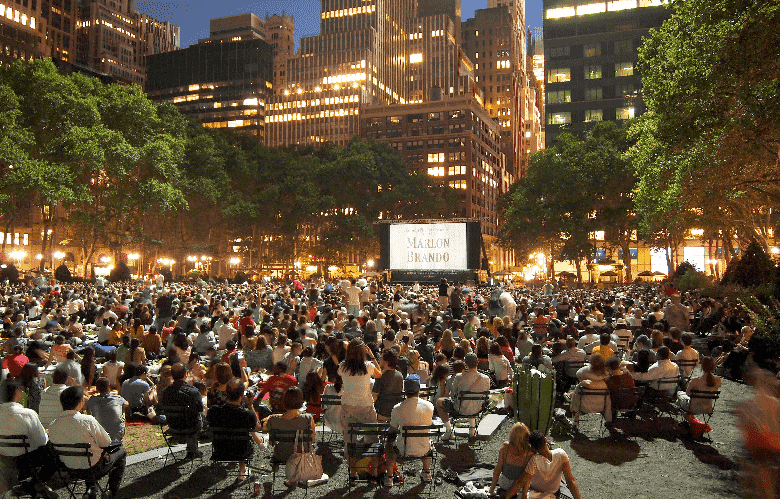 Cinema ao ar livre em Nova York