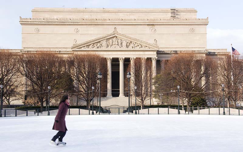 Pista de patinação National Gallery of Art Sculpture Garden Ice Rink em Washington