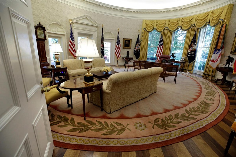 Sala oval na Casa Branca em Washington