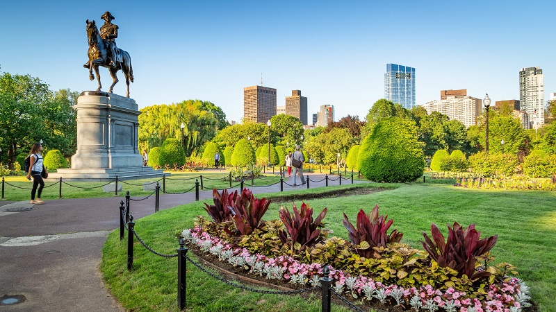 Parque Public Garden em Boston