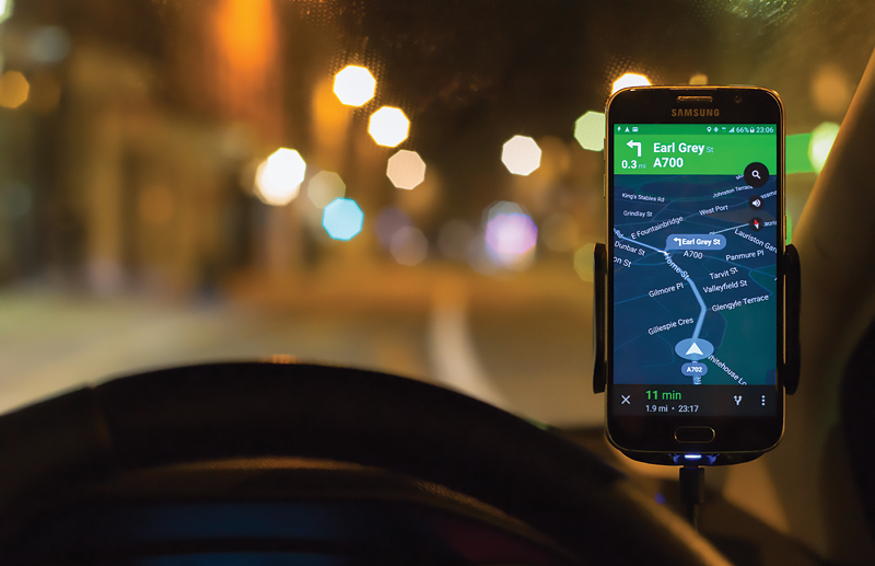 Use o GPS no celular em Boston