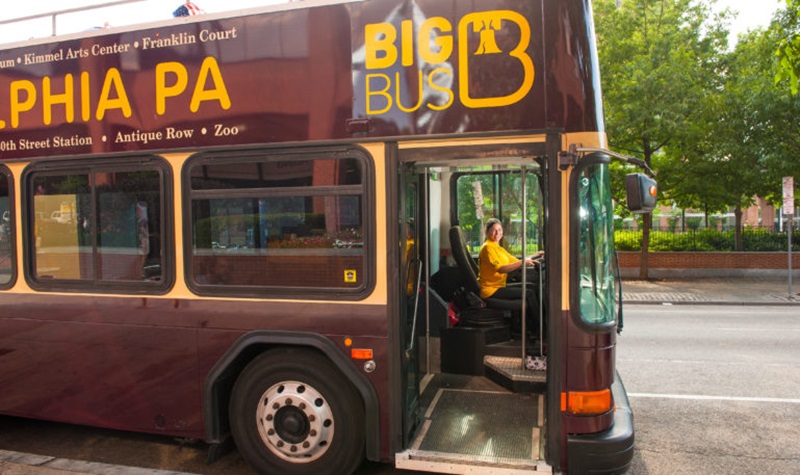 Ônibus turístico na Filadélfia