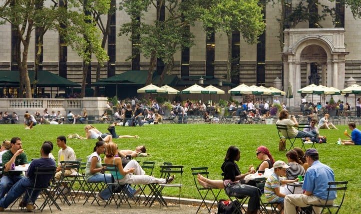 Parque Bryant Park em Nova York