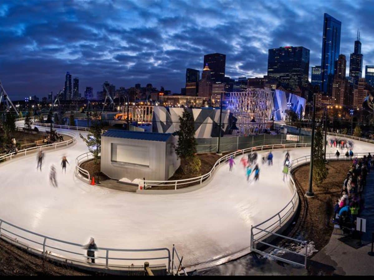 Patinação no gelo em Chicago