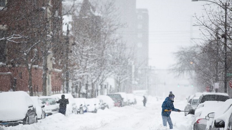 Meses com neve em Chicago